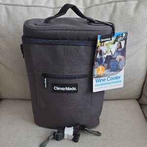 CleverMade Wine Bottle and 6-Pack Cooler Bag